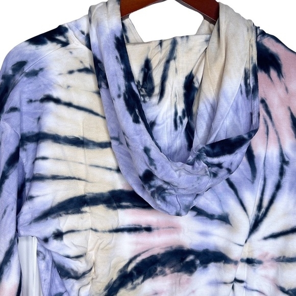 YOUNG FABULOUS & BROKE NWT Tie Dye Kelly Hoodie Size XS in Spiral Pink Lavender - Picture 14 of 16
